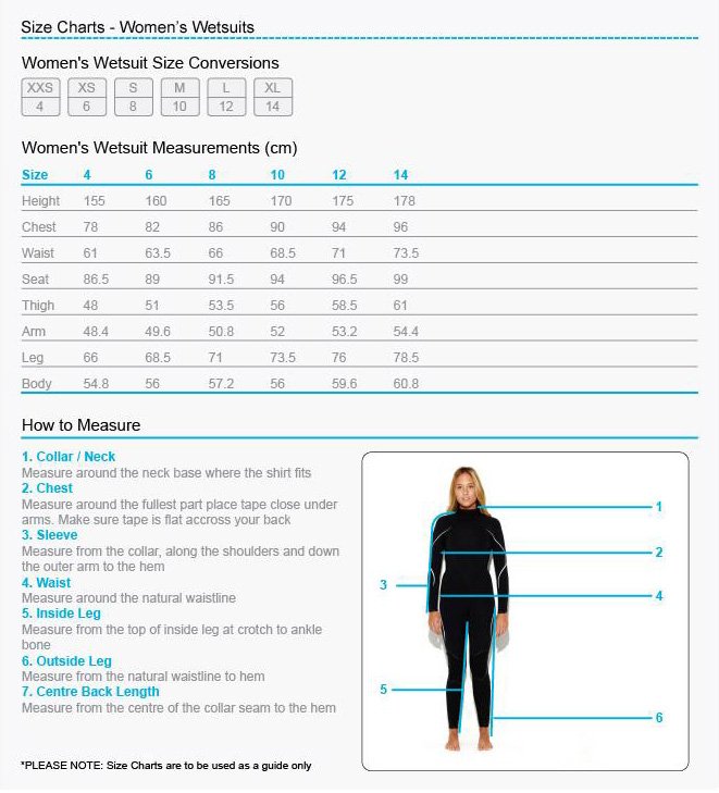 Size guides  ISA Bodywear Switzerland