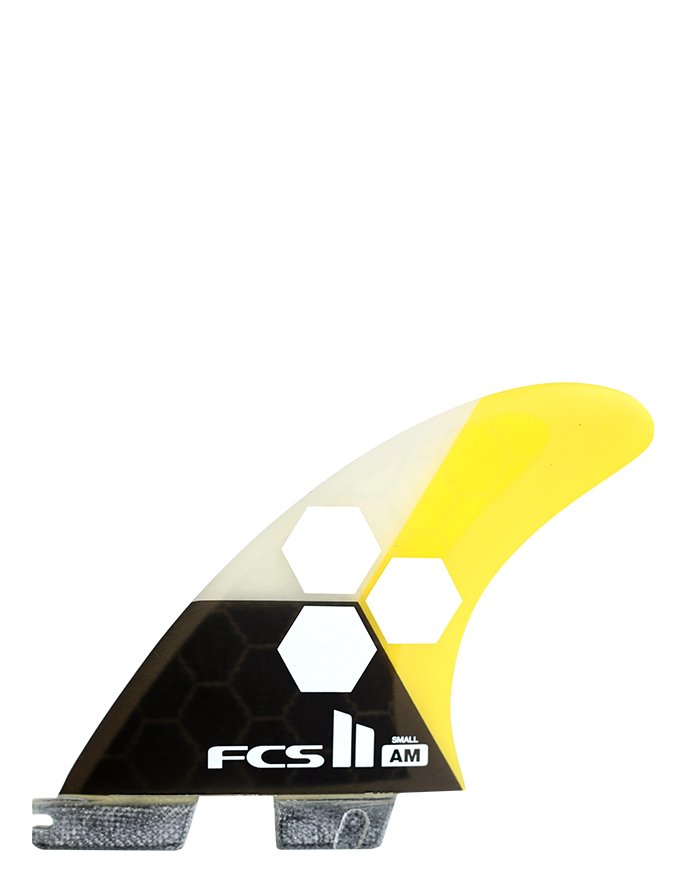 FCS II AM PC Small Yellow Tri Fins on sale - FCS Fins | Hydro Surf