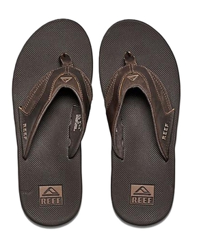 Reef Leather Fanning Pro Jandels - Dark Brown Leather-jandals-HYDRO SURF