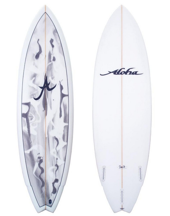 aloha twin fin surfboard