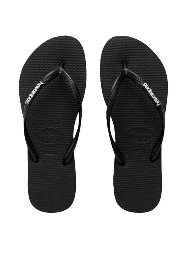 Havaianas Slim Logo Metallic Silver