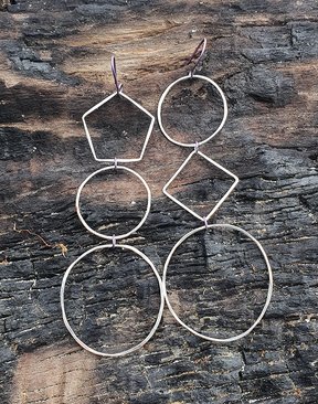 Sterling Silver and Niobium hoop Earings-jewellery-HYDRO SURF