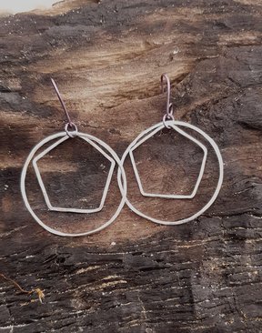 Sterling Silver & Niobium Hoop Earrings-jewellery-HYDRO SURF