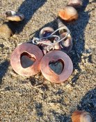 Copper & Brass Heart Earrings