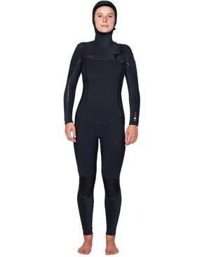 O'Neill Womens Hyper Fire X 5x4 mm Hooded Chest Zip Wetsuit-wetsuits-HYDRO SURF