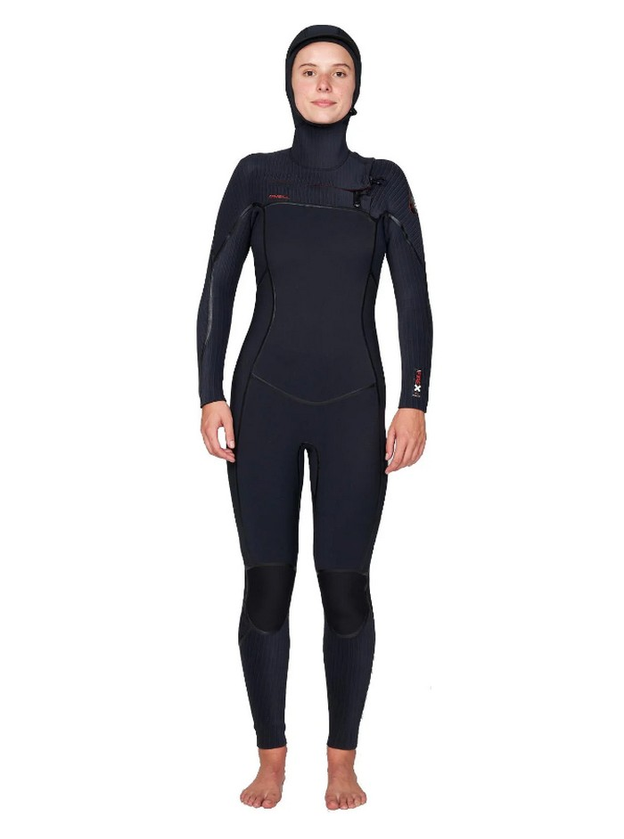 O'Neill Womens Hyper Fire X 5x4 mm Hooded Chest Zip Wetsuit