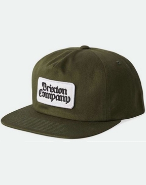 Brixton Norvell MP Snapback Cap - Dark Olive-accessories-HYDRO SURF