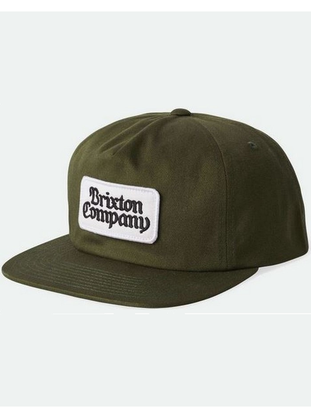 Brixton Norvell MP Snapback Cap - Dark Olive