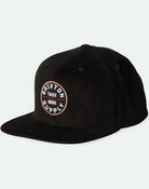 Brixton Oath III Snapback Cap - Black Cord