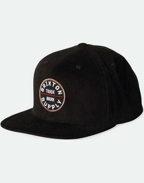 Brixton Oath III Snapback Cap - Black Cord-accessories-HYDRO SURF